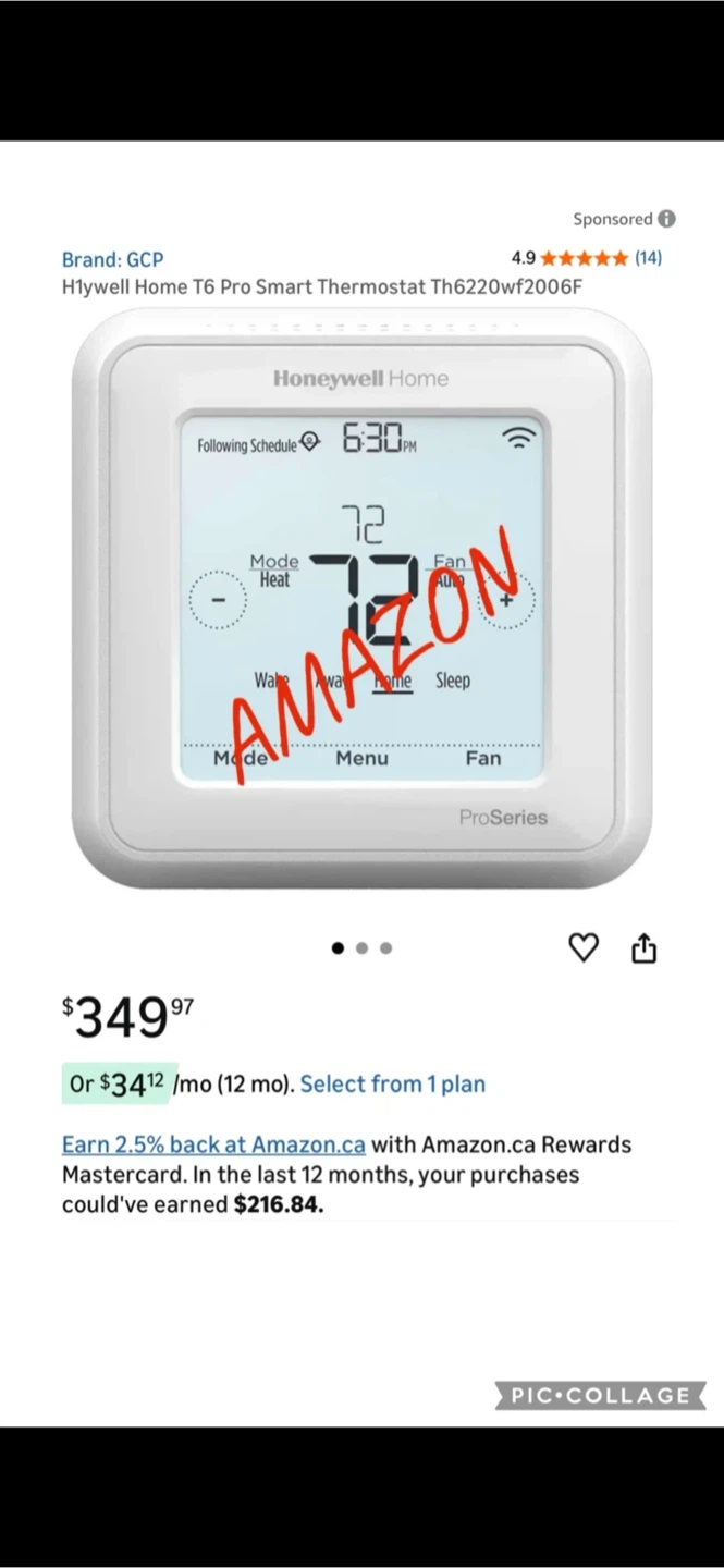 T6 Pro Smart Thermostat TH6220WF2006 - photo 4