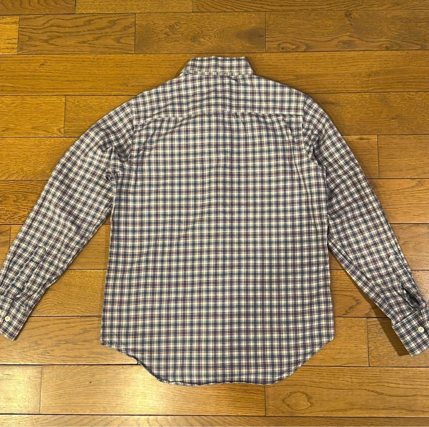Banana Republic White Blue Red Checkered Shirt Size S - photo 2