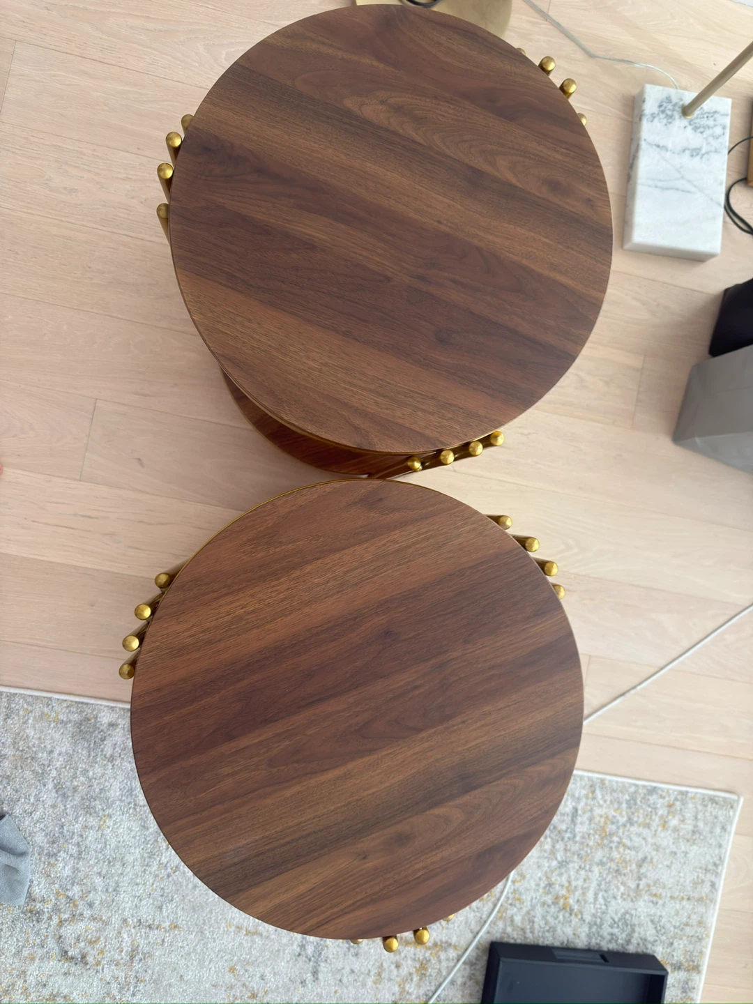 Set of 2 Round Side Tables - photo 3