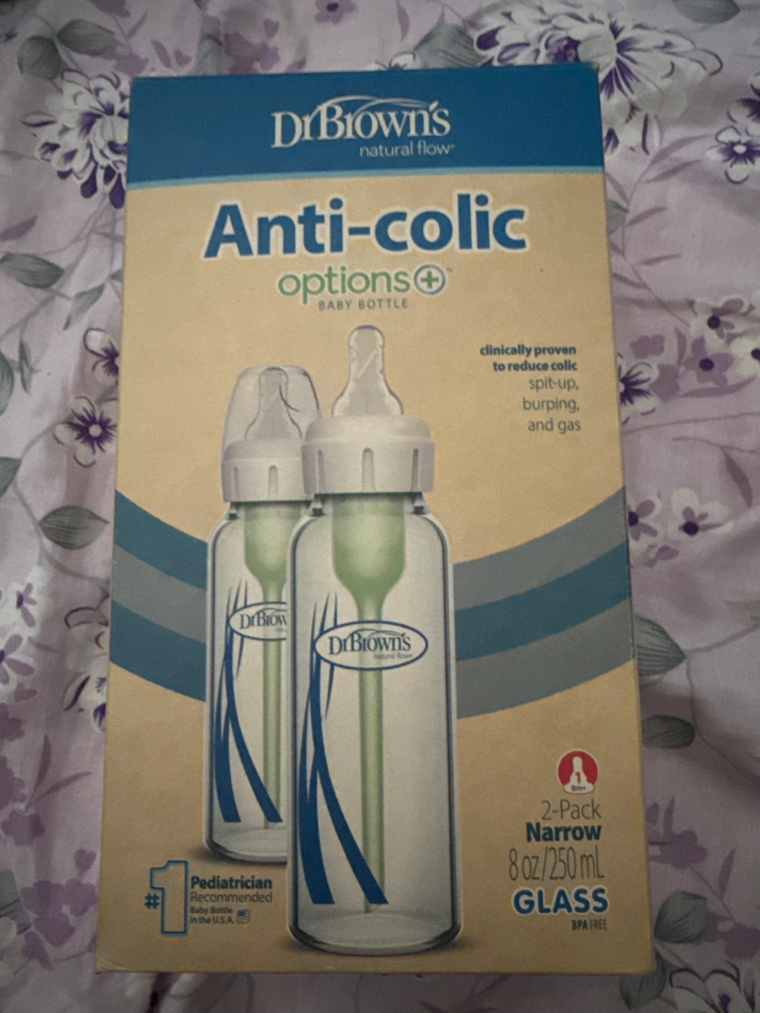 Dr. Brown's Anti-Colic Options Glass Baby Bottles