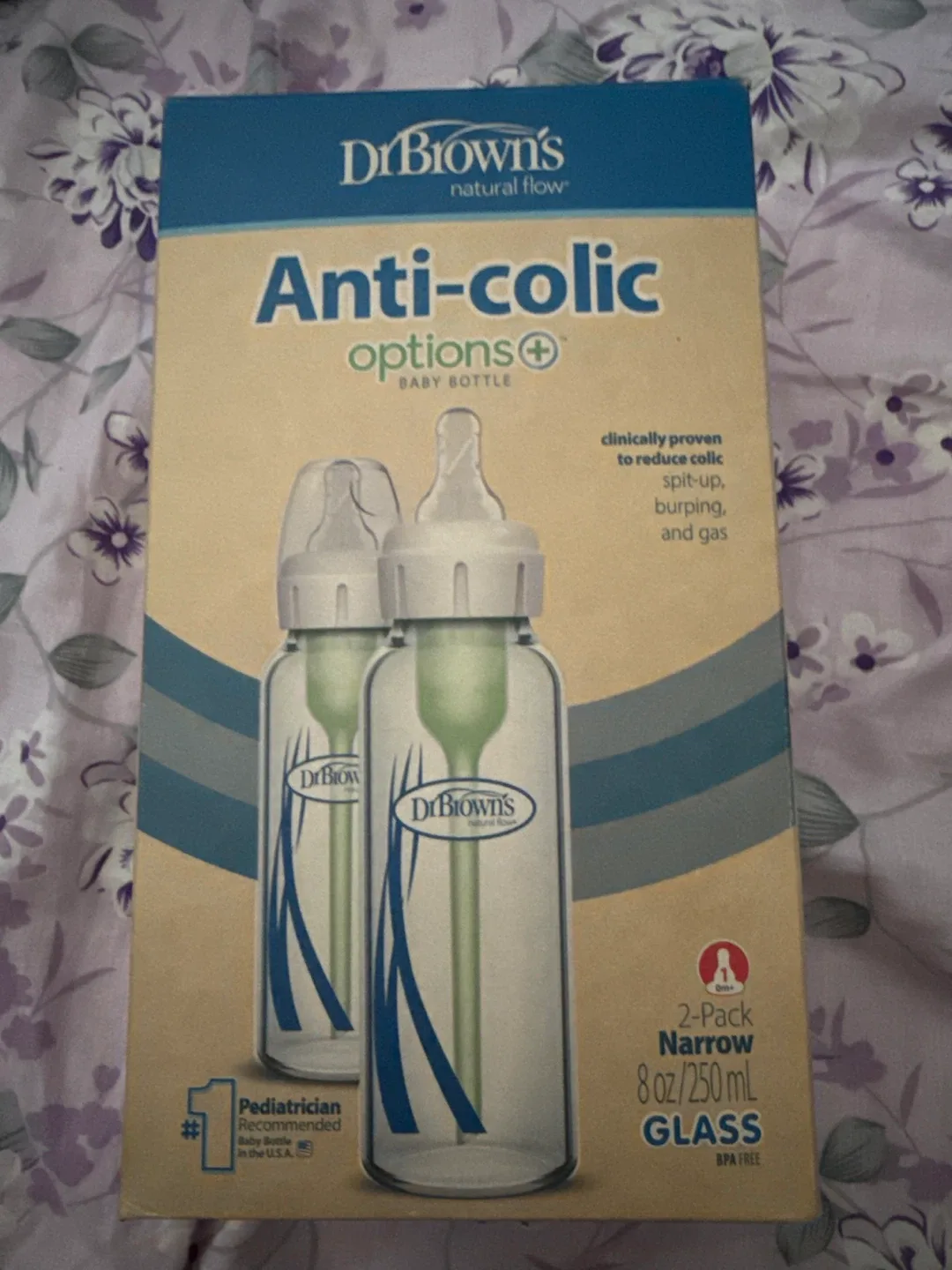 Dr. Brown's Anti-Colic Options Glass Baby Bottles