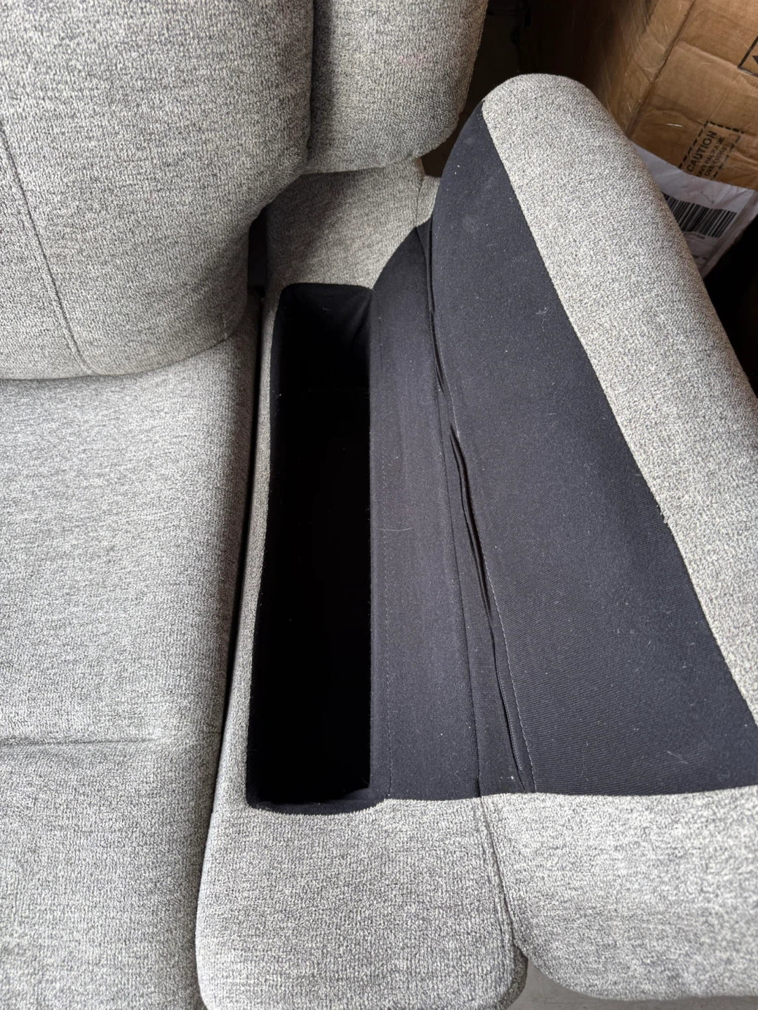 Grey Fabric sofa seat with Cup Holder - photo 4