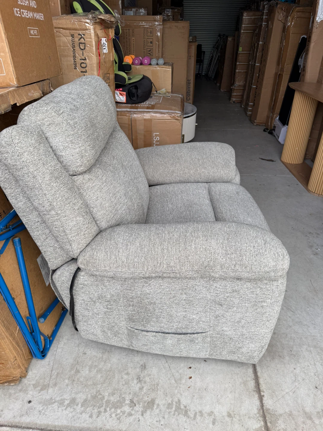 Grey Fabric sofa seat with Cup Holder - photo 2