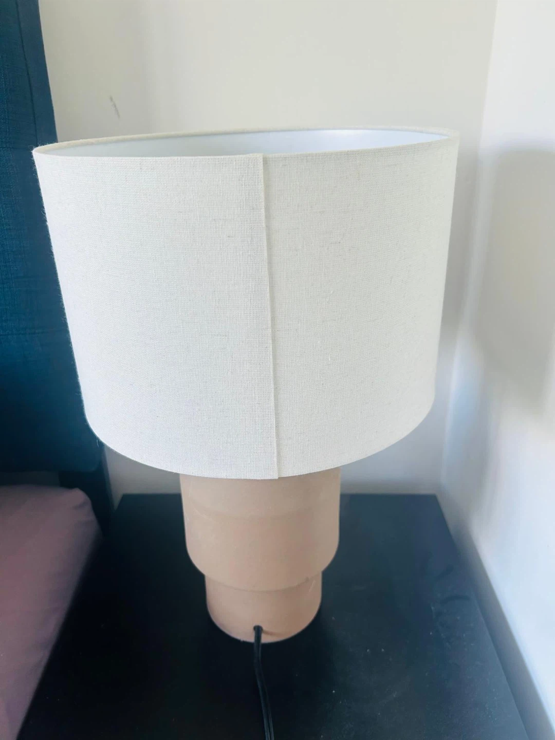 Modern Table Lamp with Fabric Shade – Excellent Condition