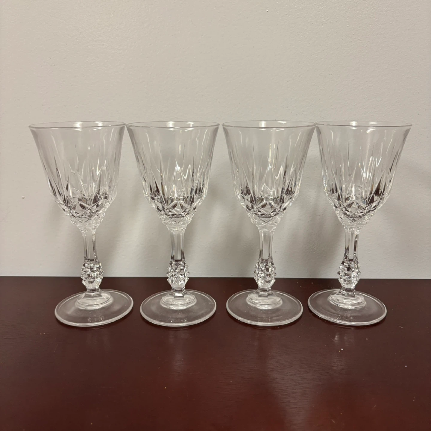 Set of 4 Vintage Crystal Wine / Cordial Port