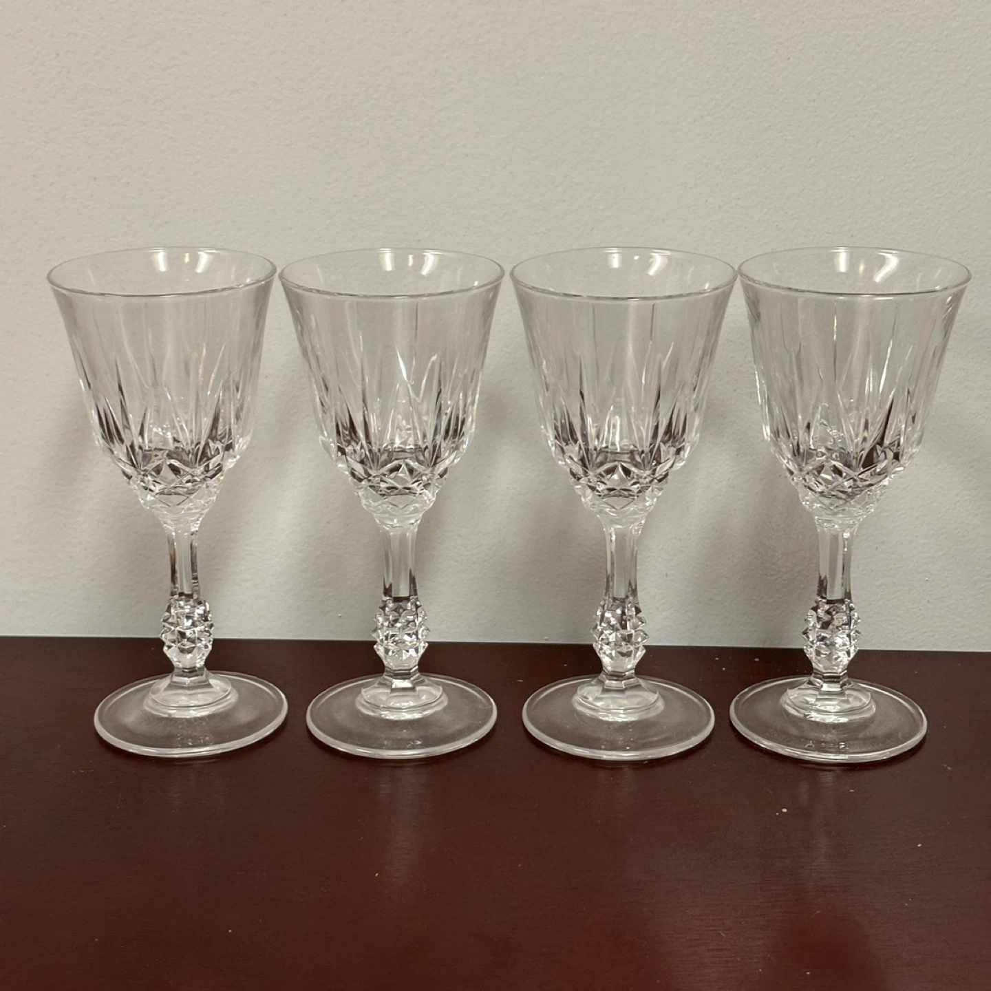 Set of 4 Vintage Crystal Wine / Cordial Port - photo 2
