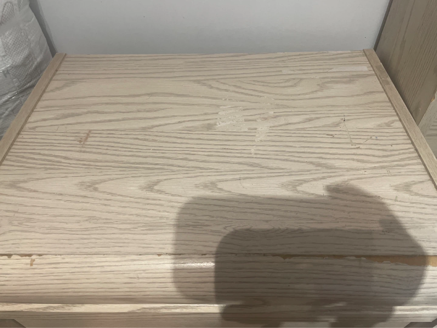 Light Wood 3-Drawer Nightstand - photo 2