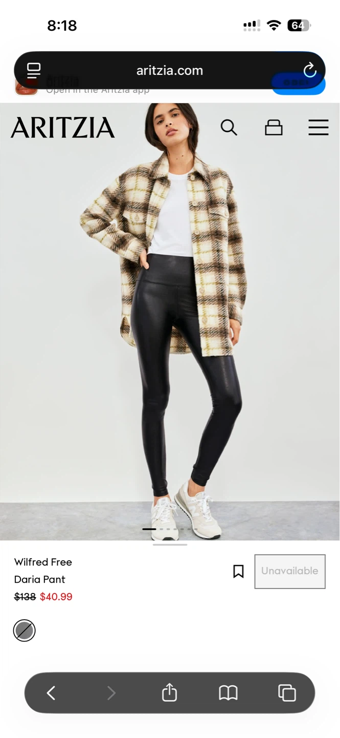Aritzia daria pant xs
