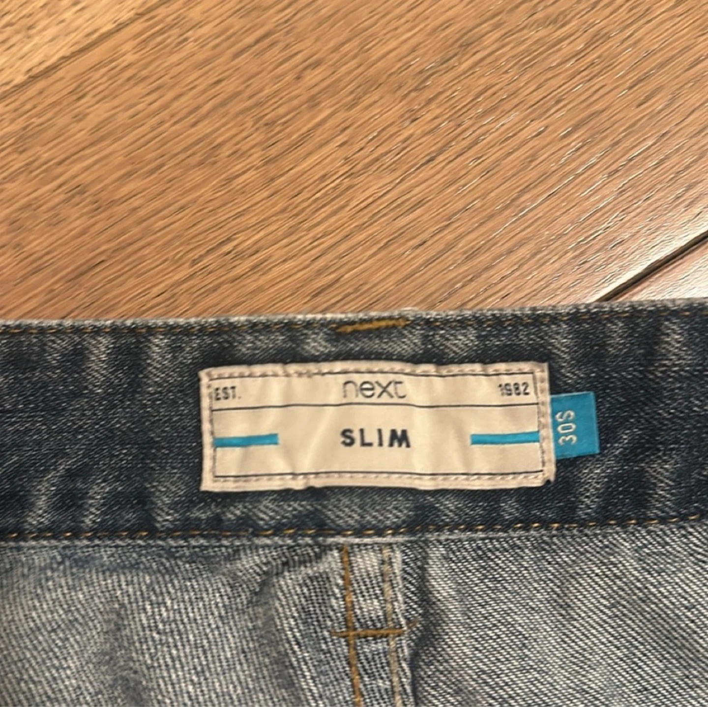 NEXT Slim Fit Blue Jeans - photo 3