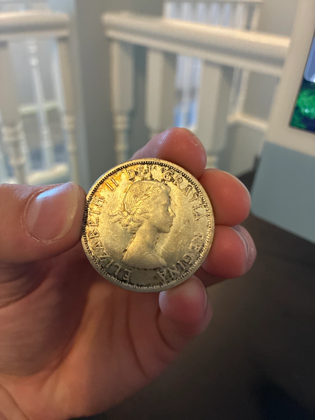 Canada 1958 British Columbia Dollar Coin - photo 2