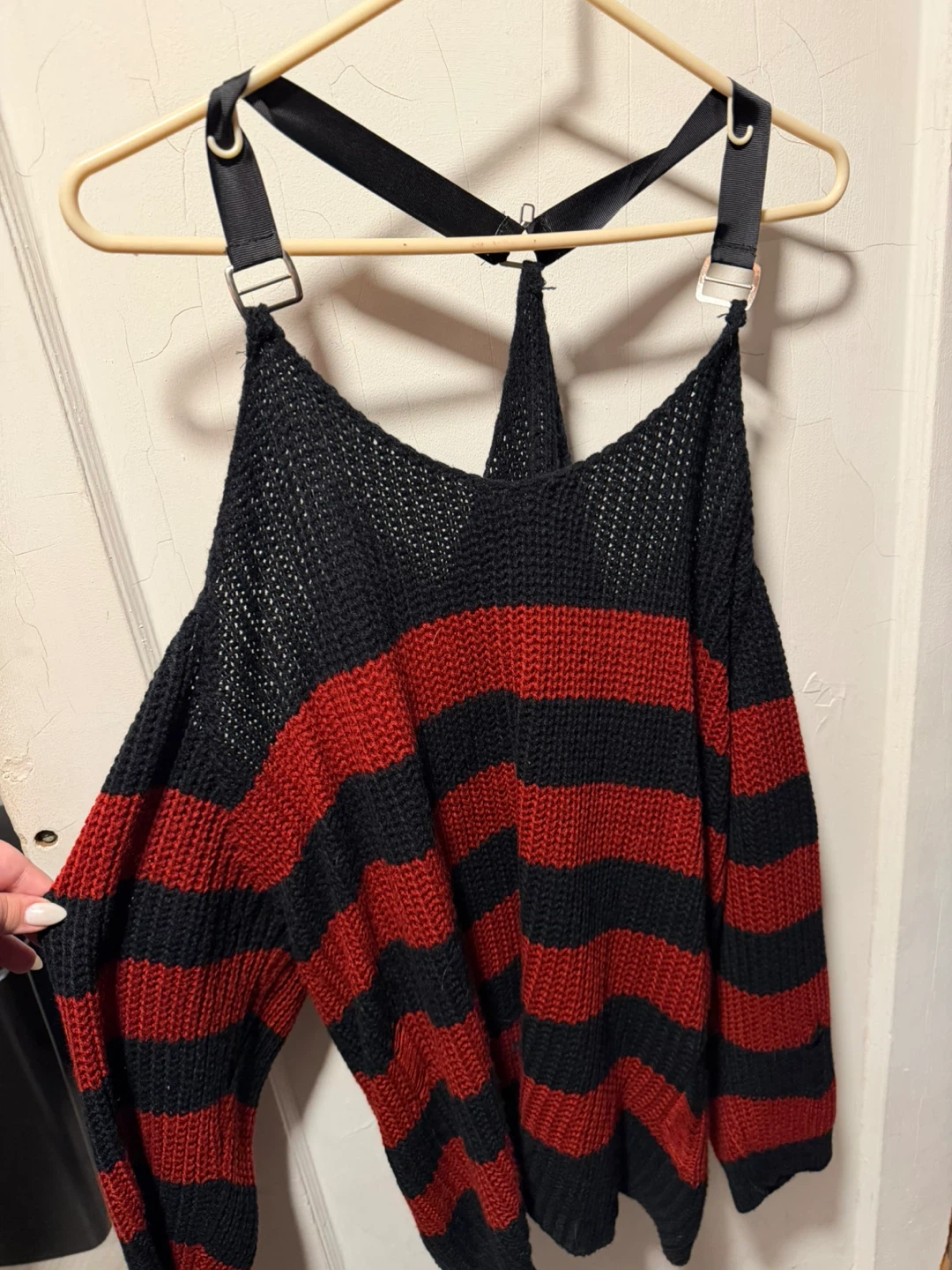 Black and Red Striped Sweater