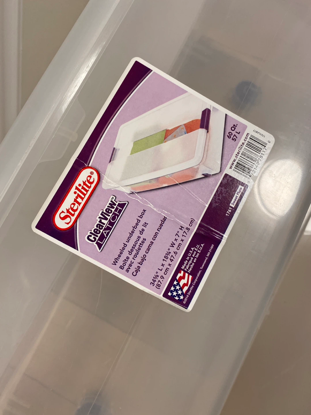 2x Sterilite Under Bed 57 L Storage Bin with Wheels - photo 2