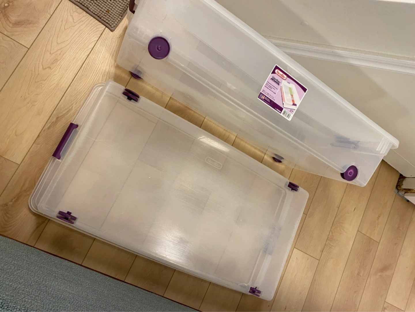 2x Sterilite Under Bed 57 L Storage Bin with Wheels - photo 3