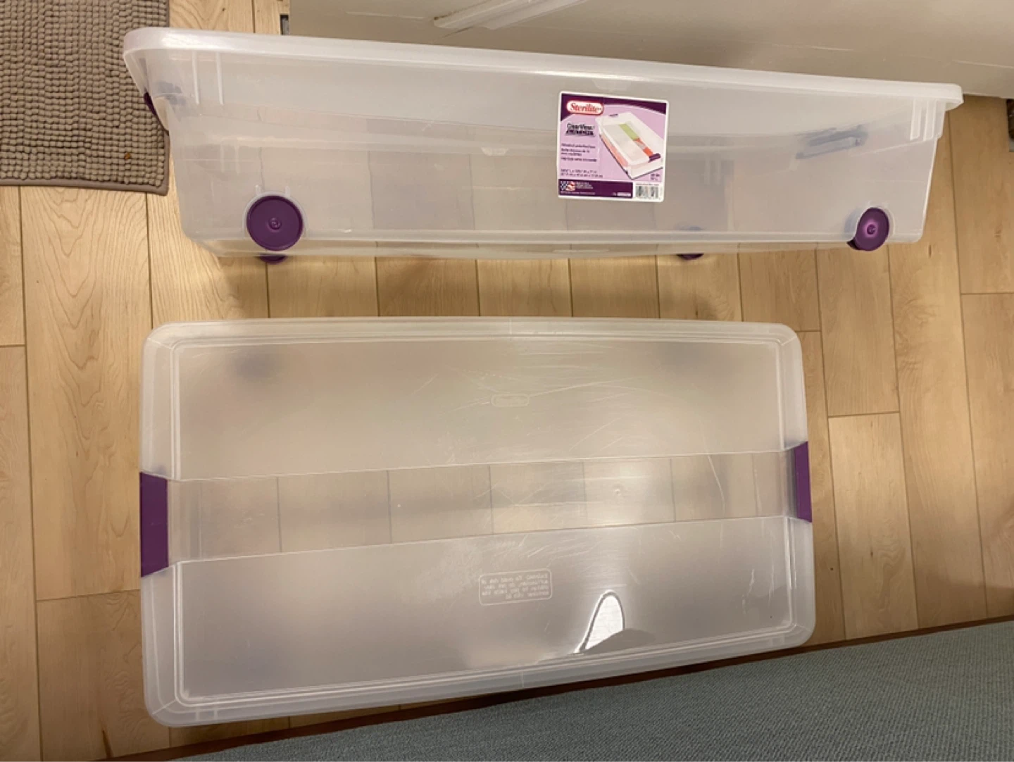 2x Sterilite Under Bed 57 L Storage Bin with Wheels - photo 4