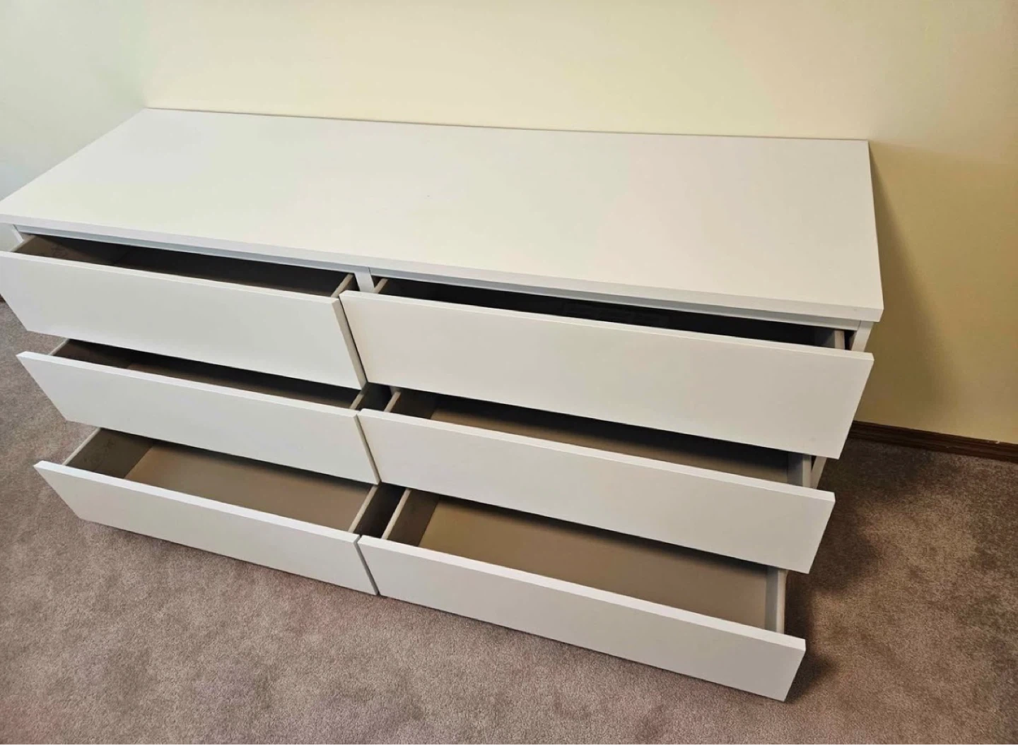 IKEA white Dresser with 6 drawers