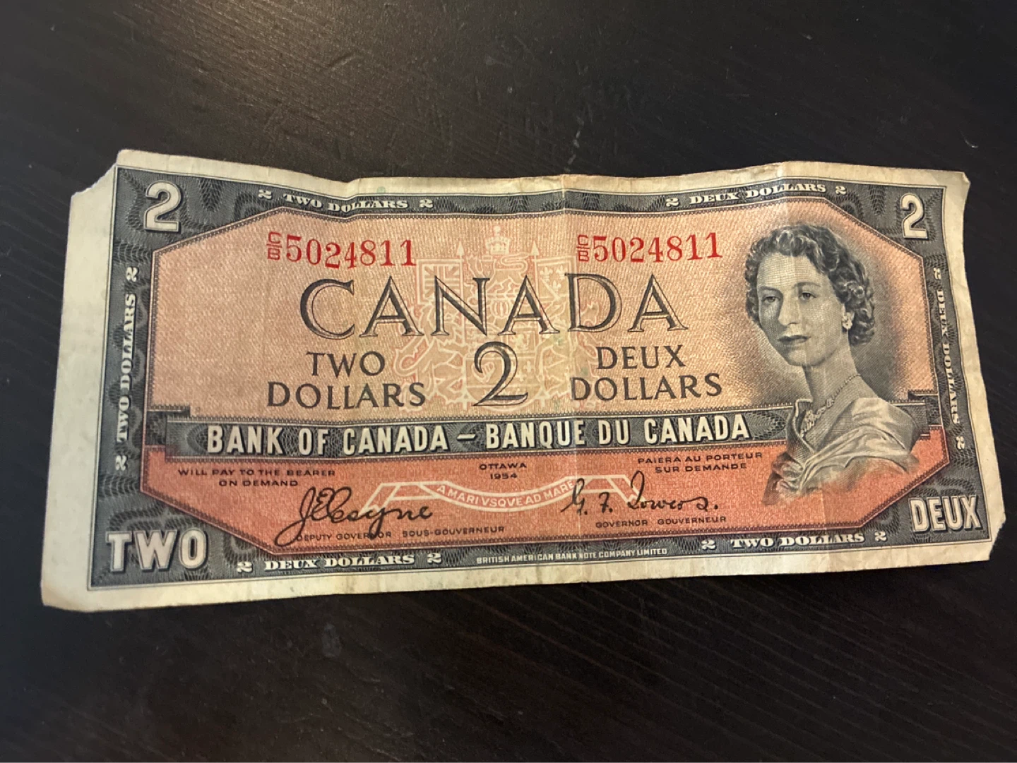 Canada Two Dollar Bank Note Antique - photo 2