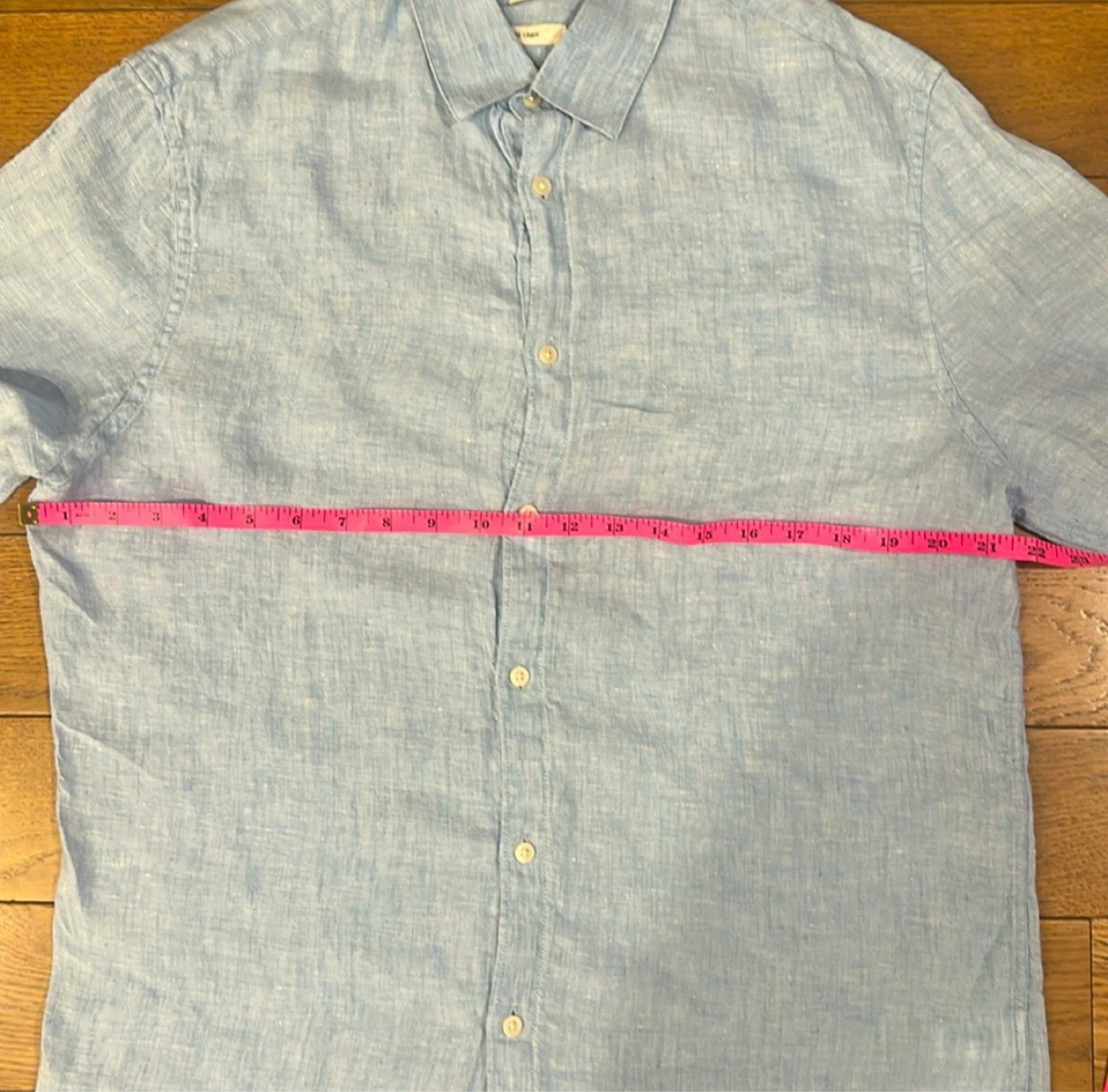 M&S Light Blue Pure Linen Men's Shirt - photo 3