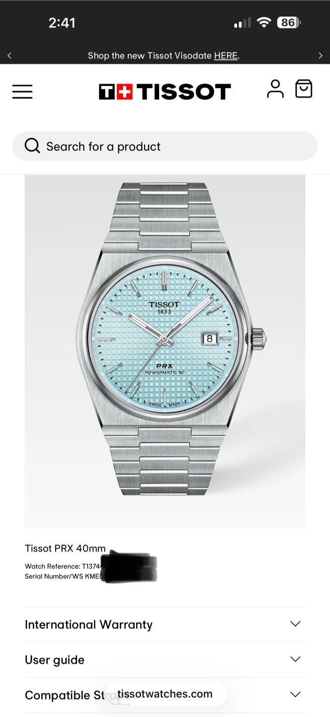 Tissot PRX Powermatic 80 Watch - photo 3