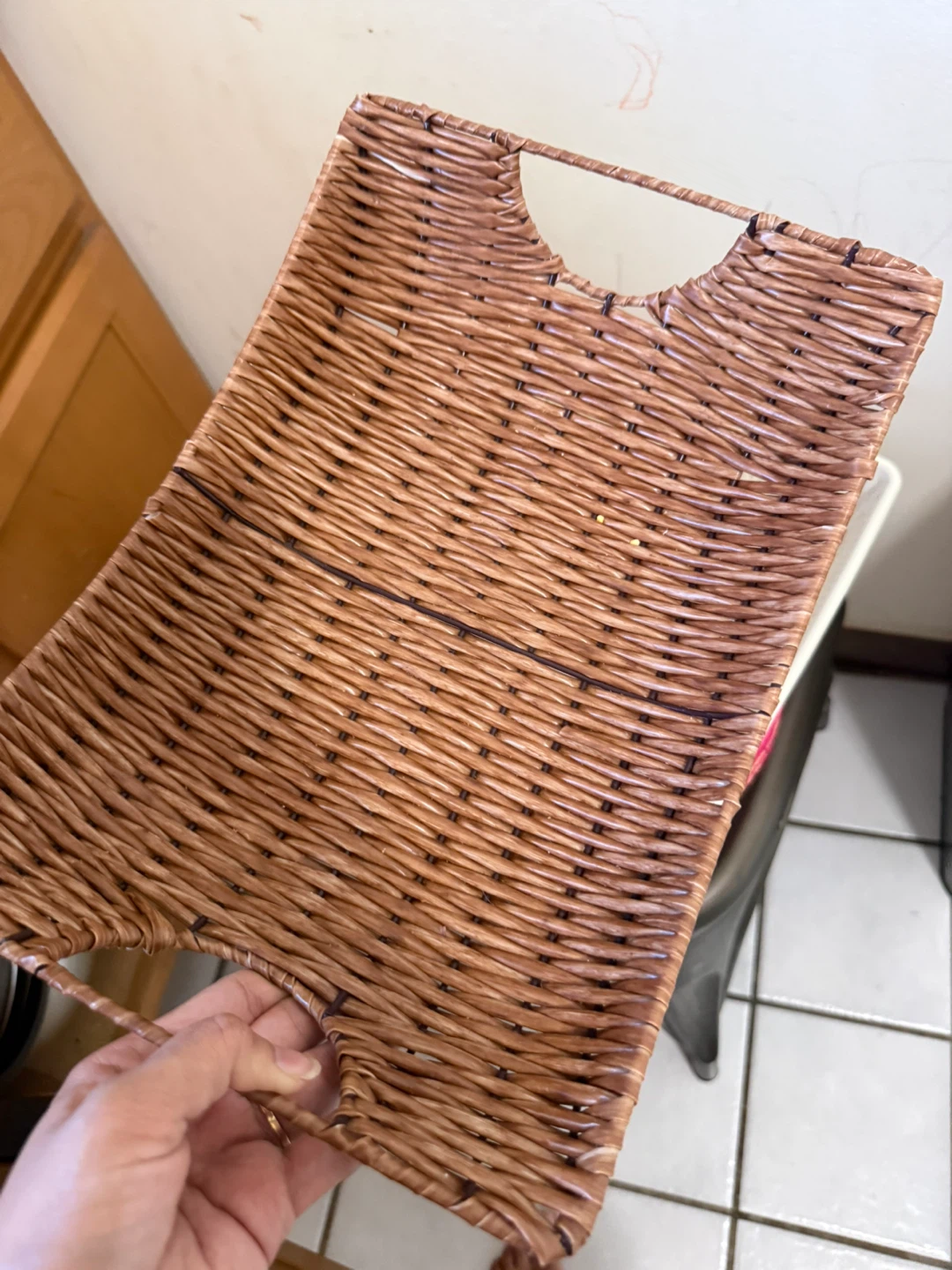 Woven Basket Tray with Handles
