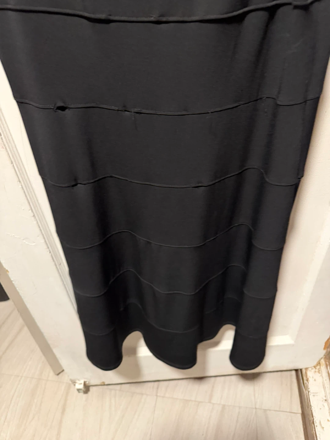 Dressbarn Black Tiered Tank Dress Size 16 - photo 3