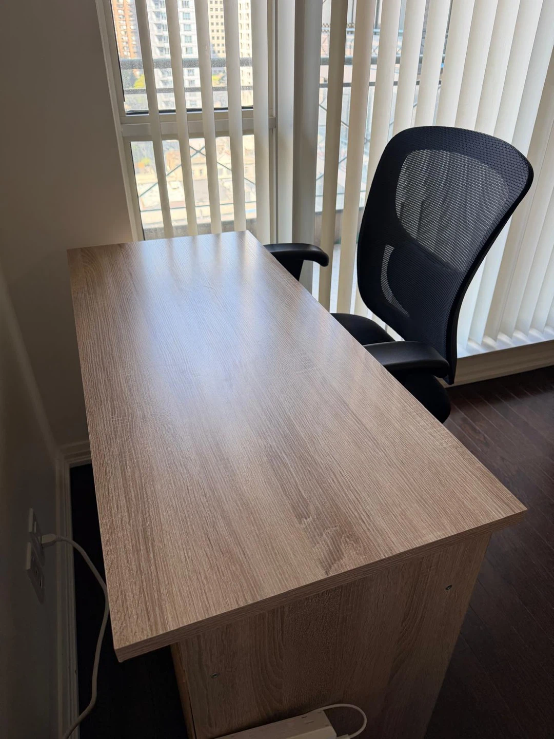 Wayfair Light Wood Grain Desk with 4 Drawers - photo 2
