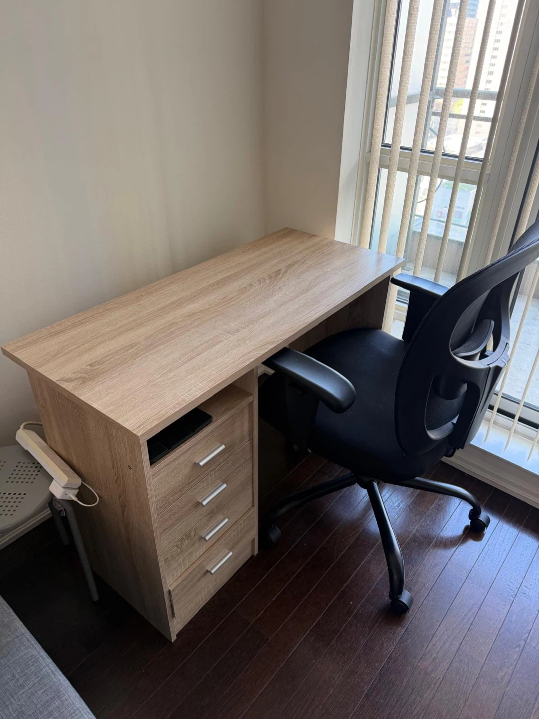 Wayfair Light Wood Grain Desk with 4 Drawers - photo 3