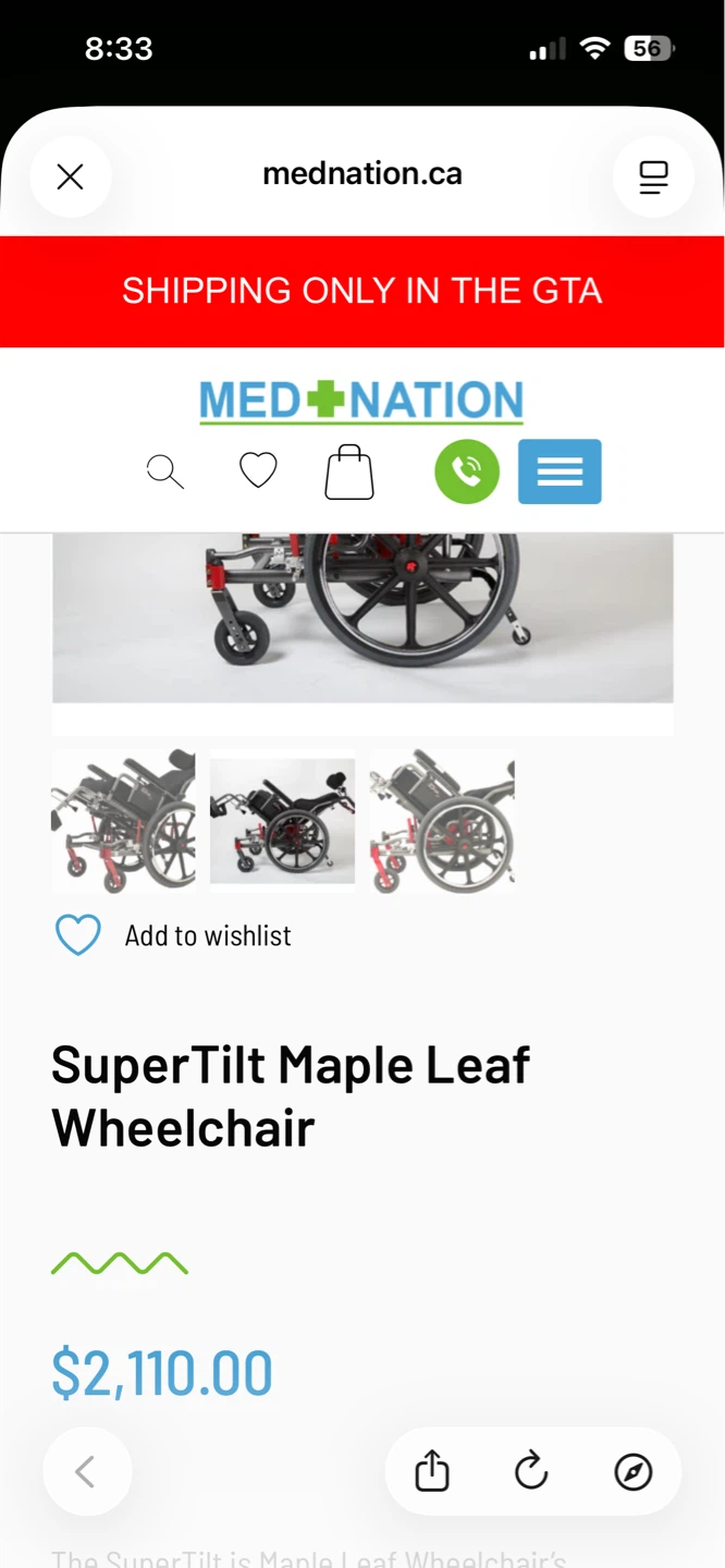 whitmeyer SuperTilt Maple Leaf Wheelchair - photo 4