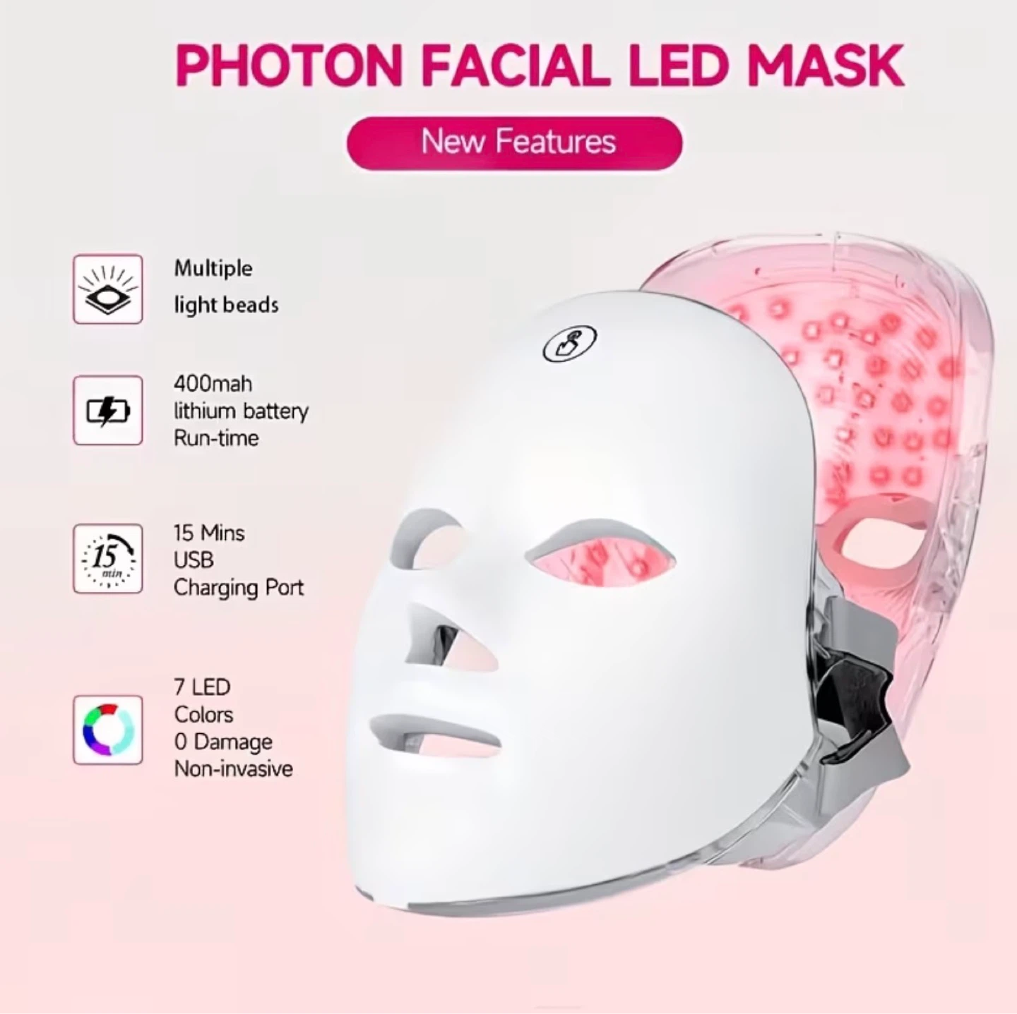 7 in 1 light therapy Facial LED Mask (BRAND NEW IN BOX) - photo 3