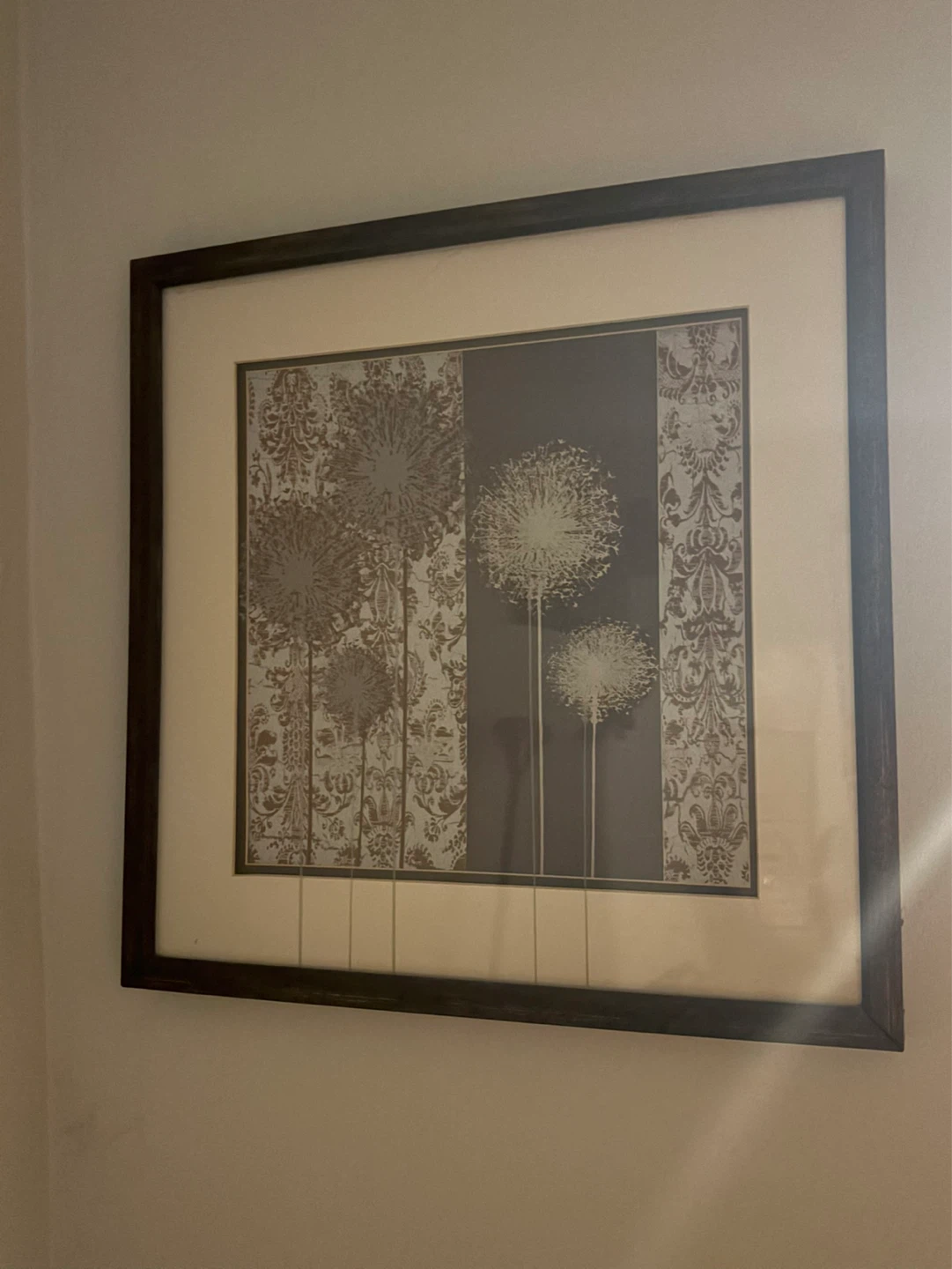 Framed Wall Art with Dandelion Design - photo 2