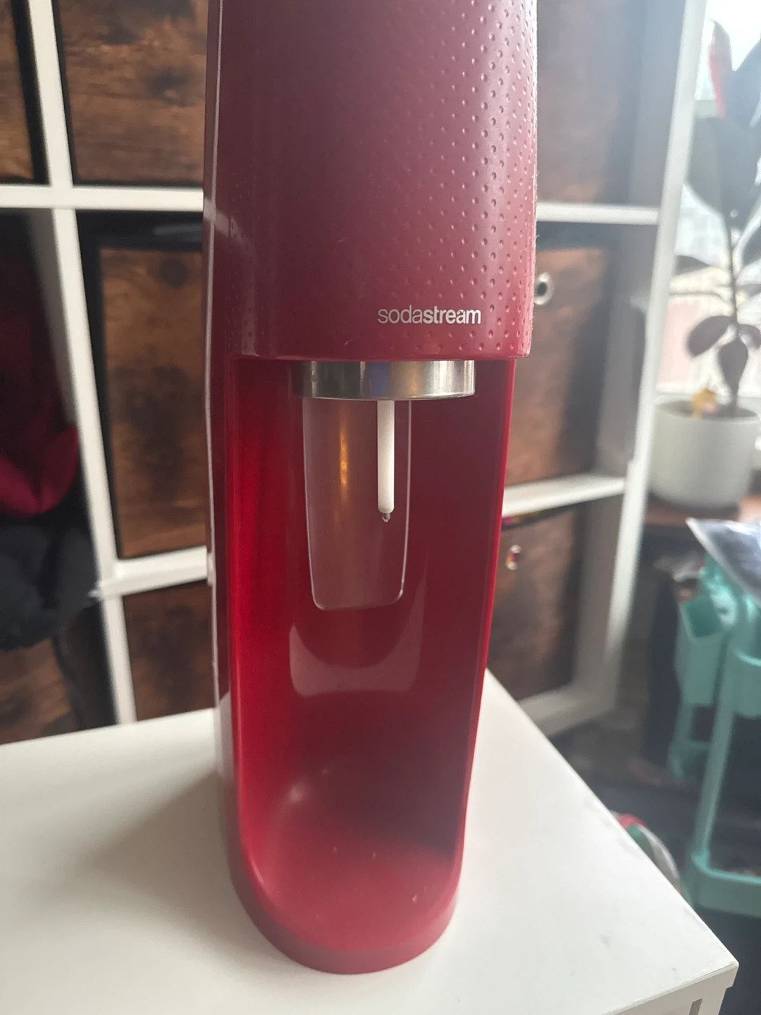 Red SodaStream Sparkling Water Maker