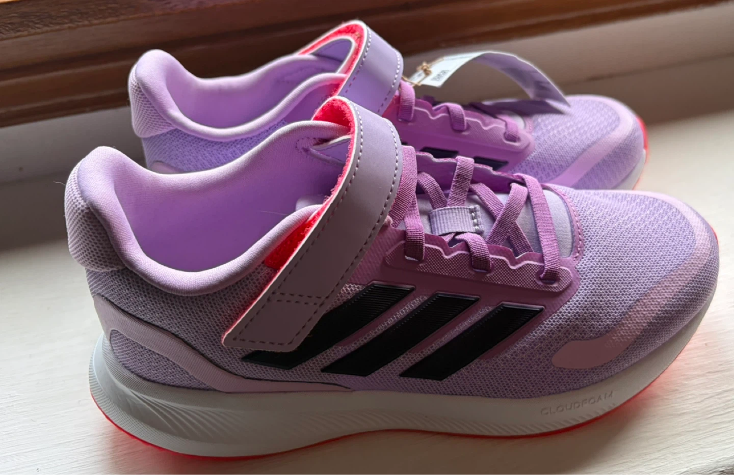 Adidas Runfalcon 5 Kids Running Shoes Lilac Size 3 - photo 2