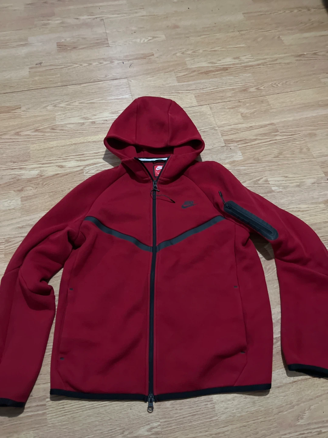 Nike Tech Fleece Full Zip Hoodie Red