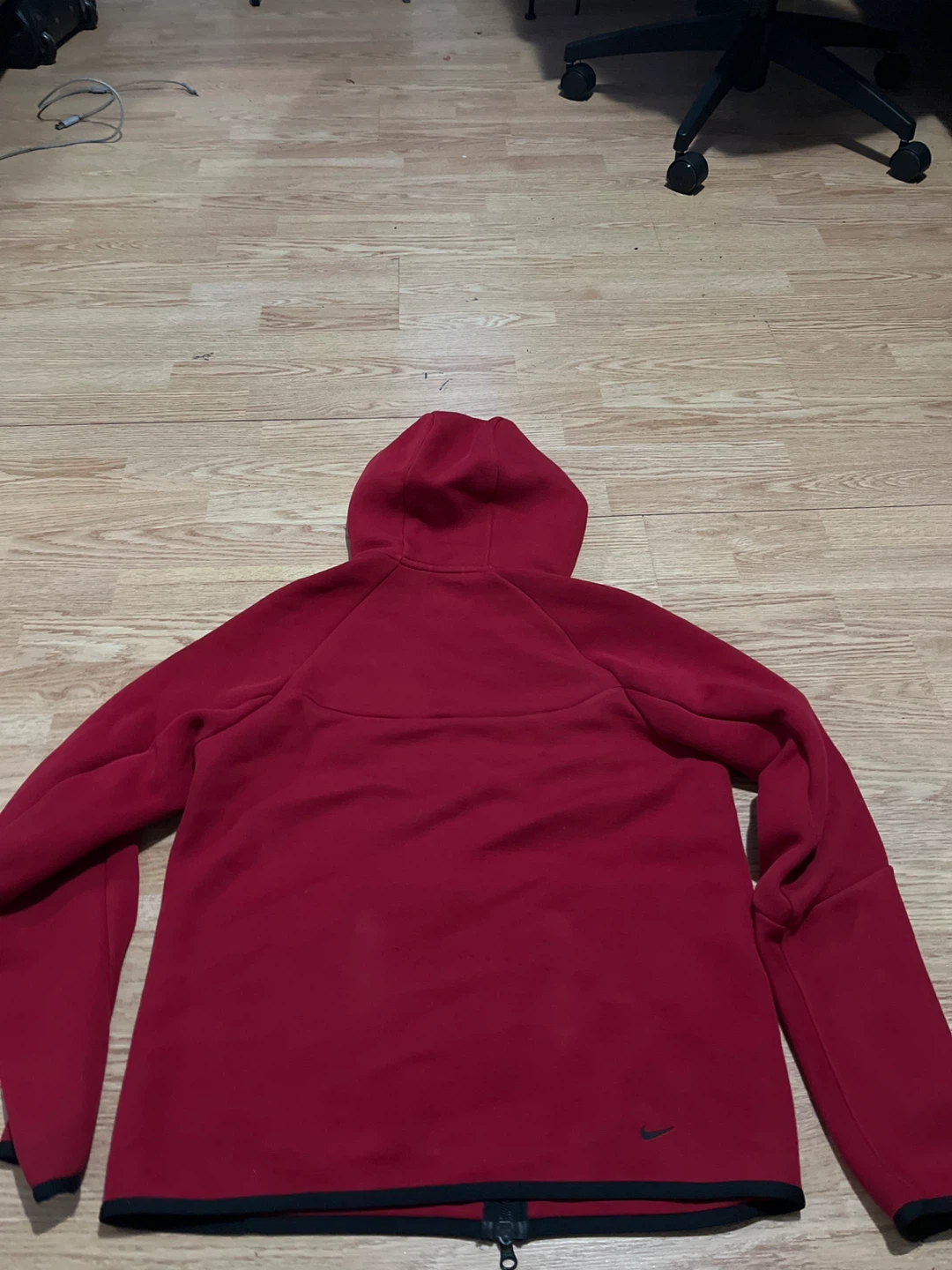 Nike Tech Fleece Full Zip Hoodie Red - photo 3