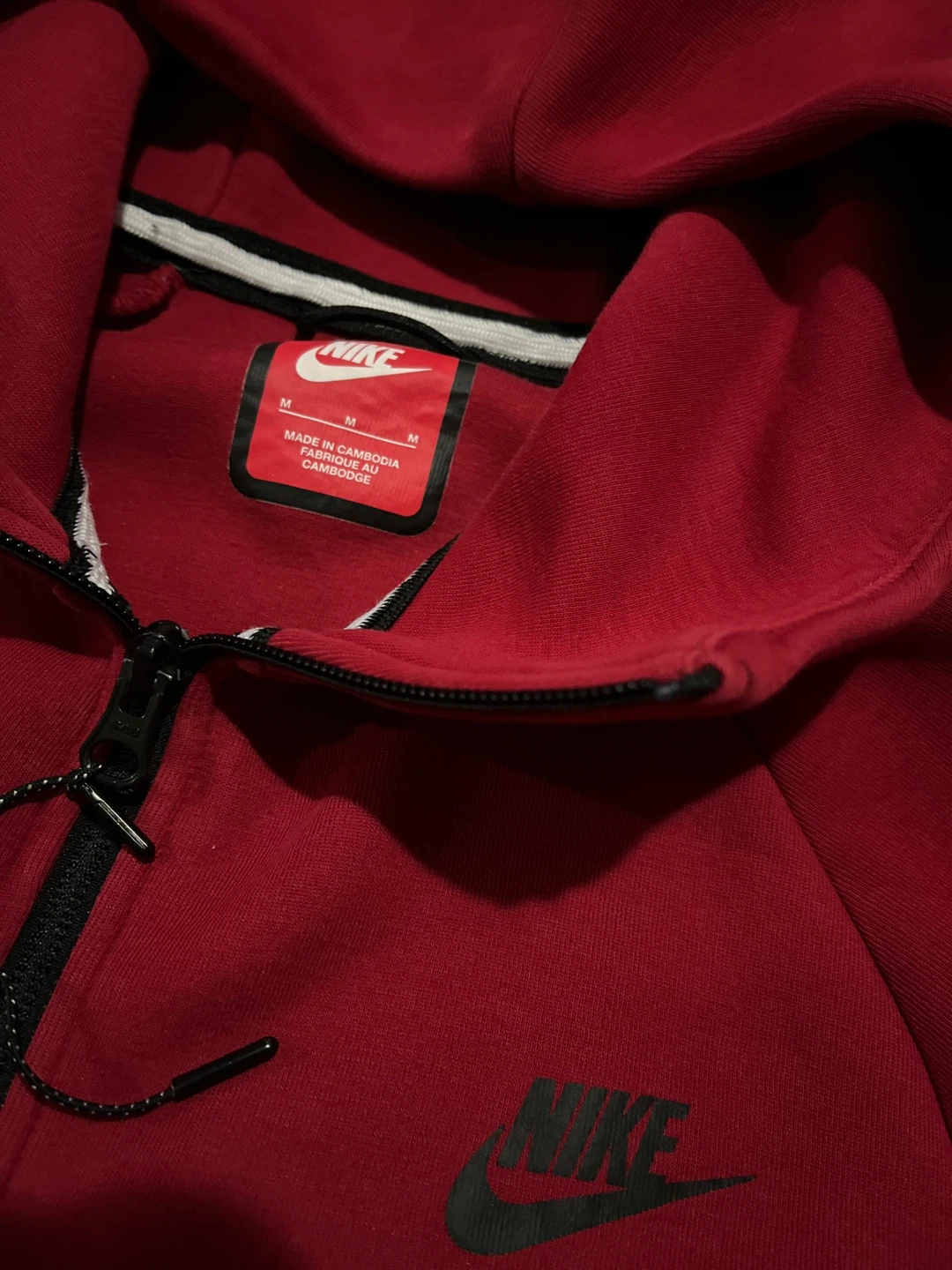 Nike Tech Fleece Full Zip Hoodie Red - photo 2