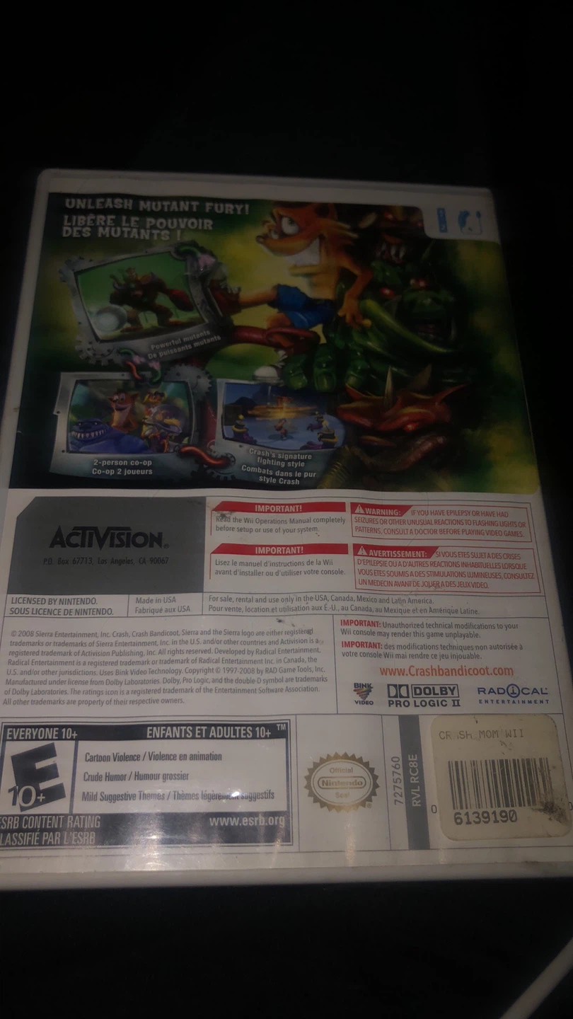 Crash: Mind Over Mutants for Nintendo Wii - photo 2