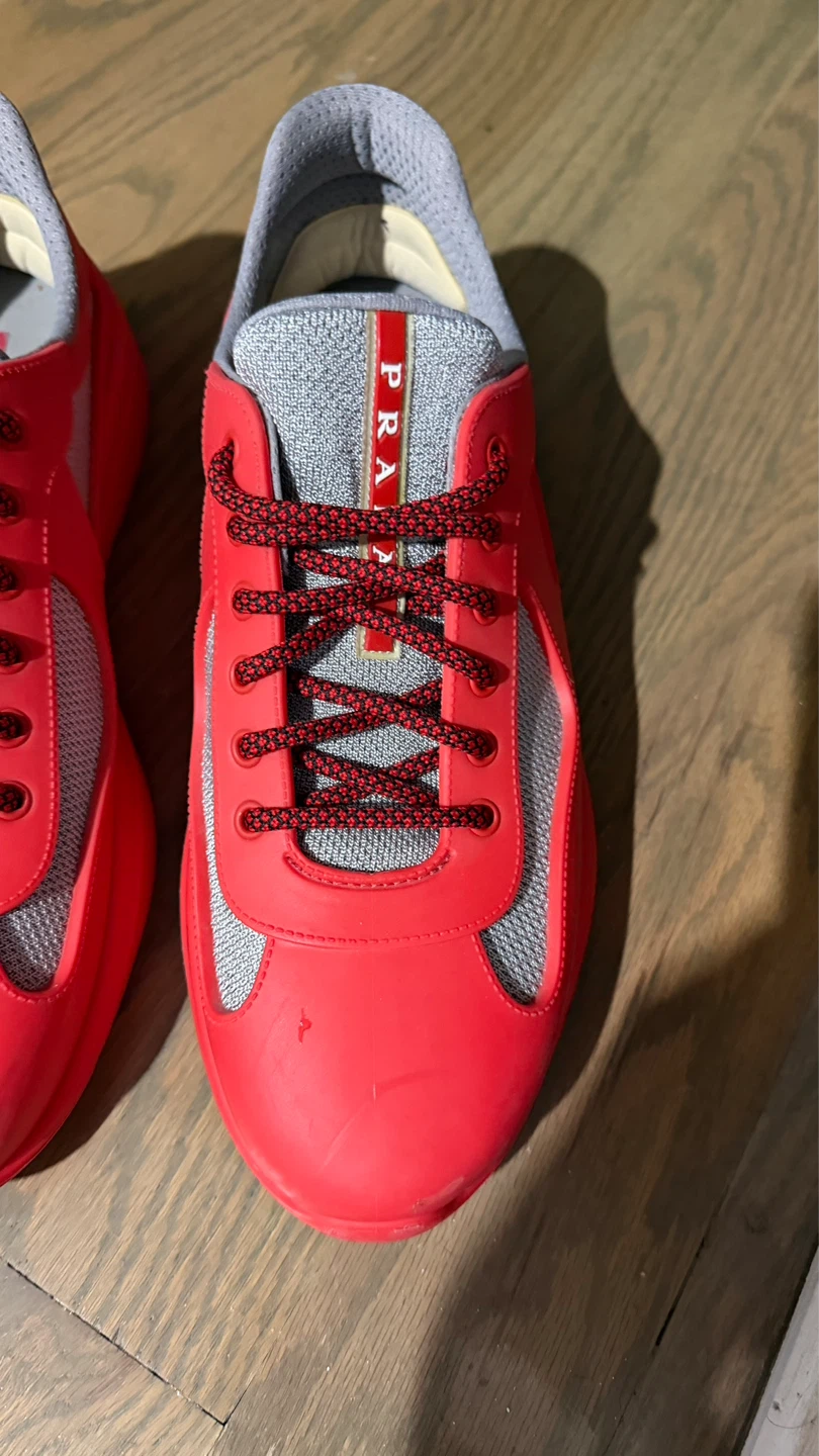 Prada Red & Grey Sneakers - photo 3