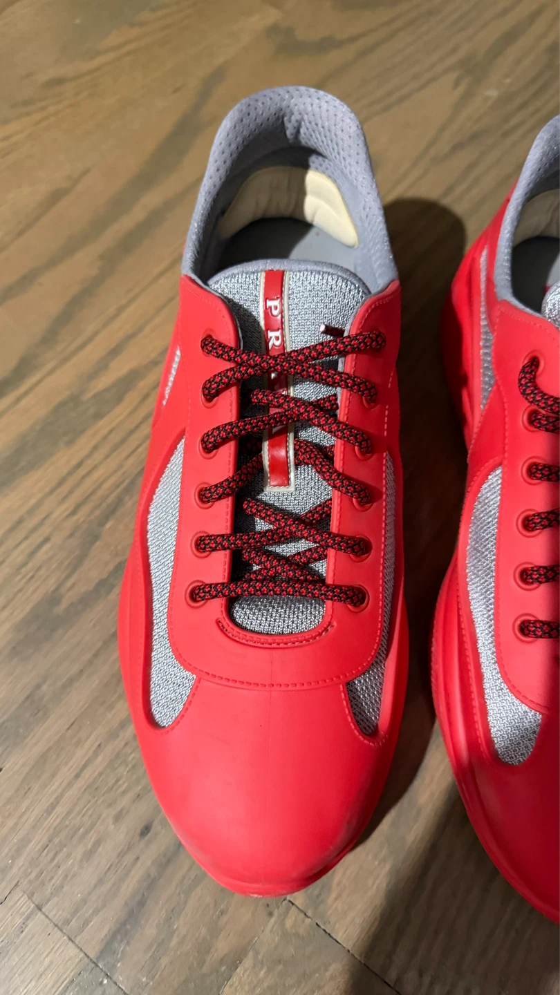Prada Red & Grey Sneakers - photo 2