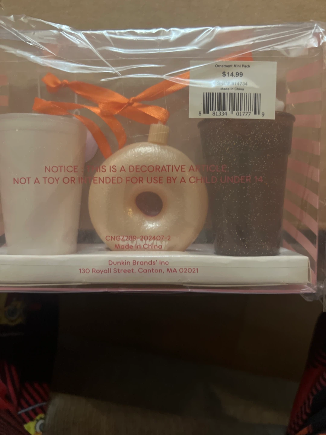 Dunkin' Holiday Ornaments Set of 3 - photo 3