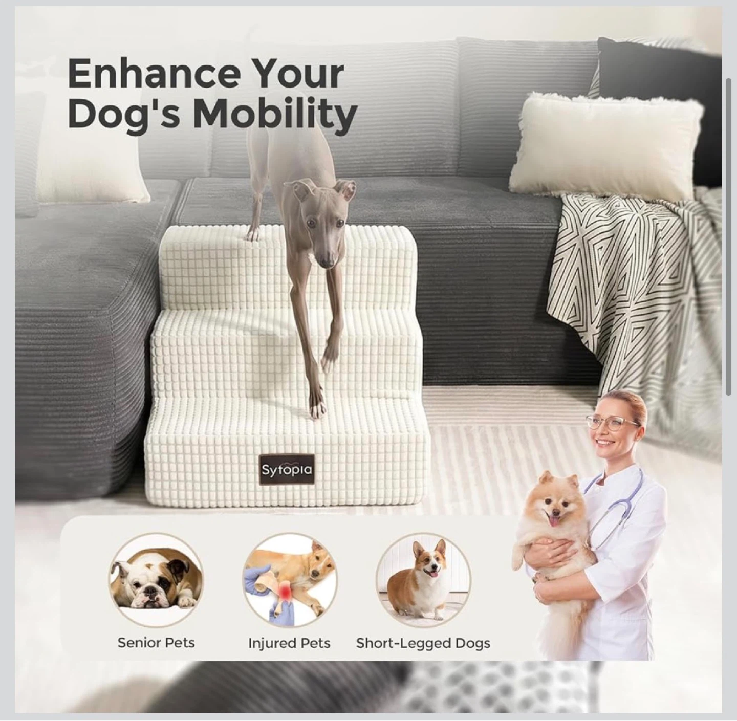 Sytopia 3-Step Pet Stairs - photo 4
