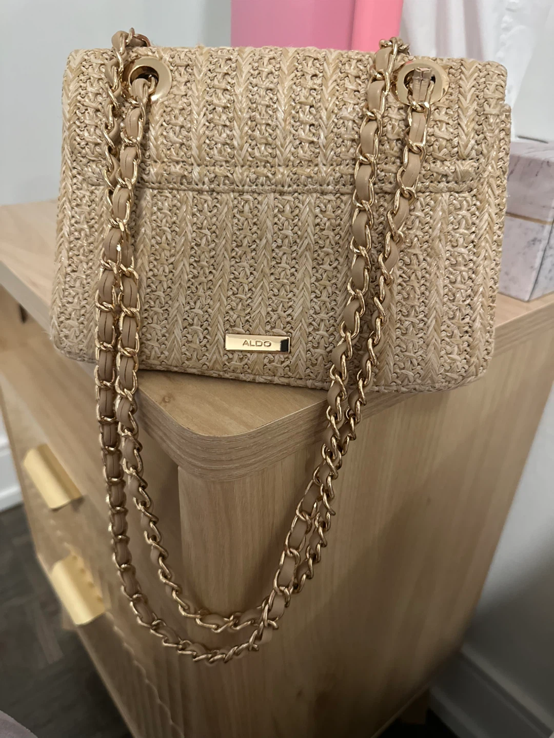 ALDO Straw Shoulder Bag with Charms - photo 2