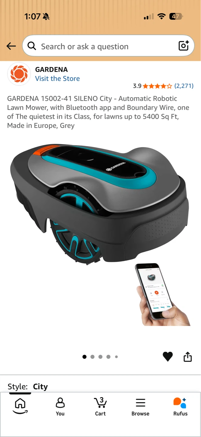 Robotic Lawn Mower- New Open box Gardena Sileno City - photo 4