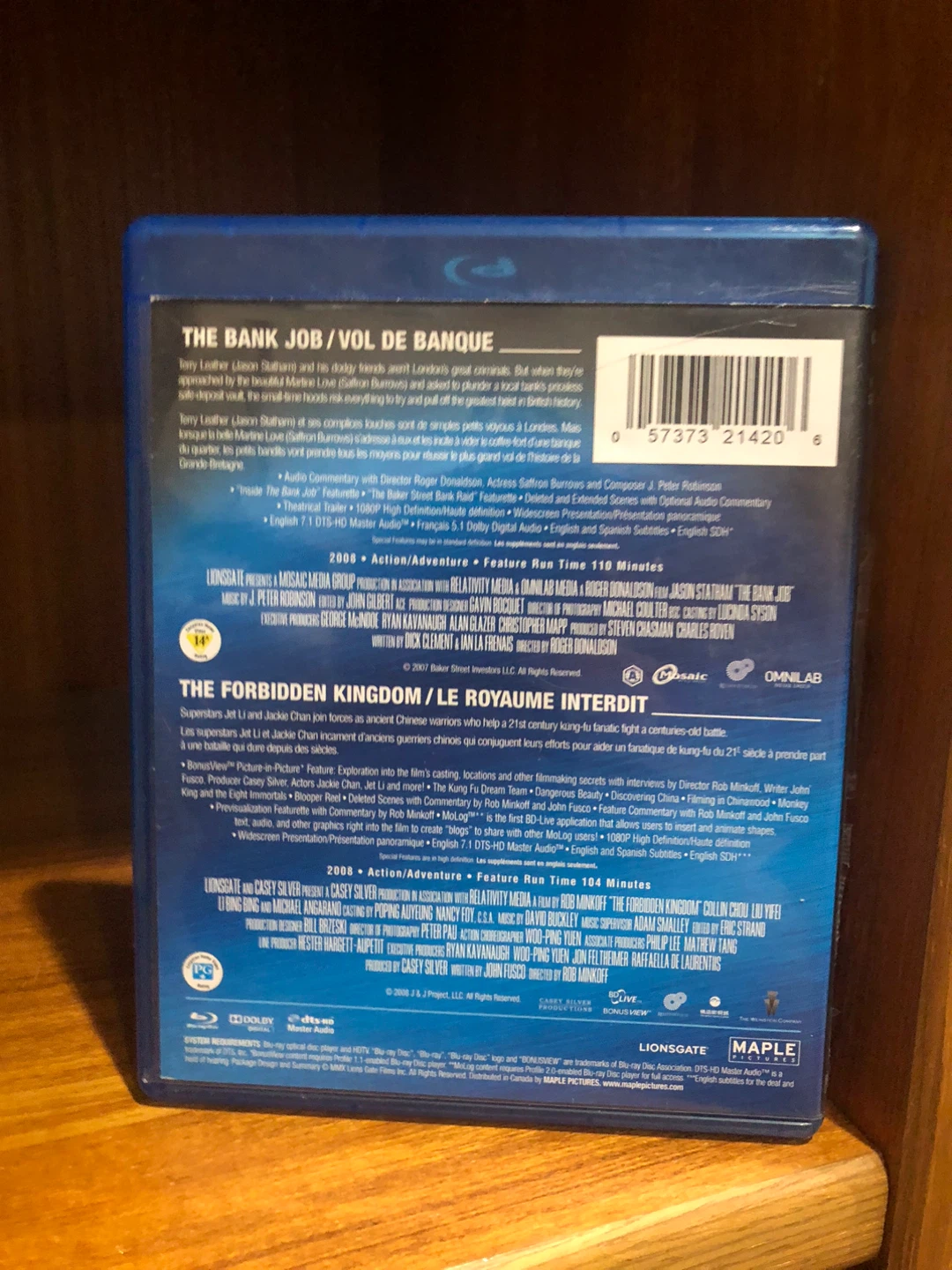 The Bank Job / The Forbidden Kingdom Blu-Ray 2-Pack ⚽️ - photo 2