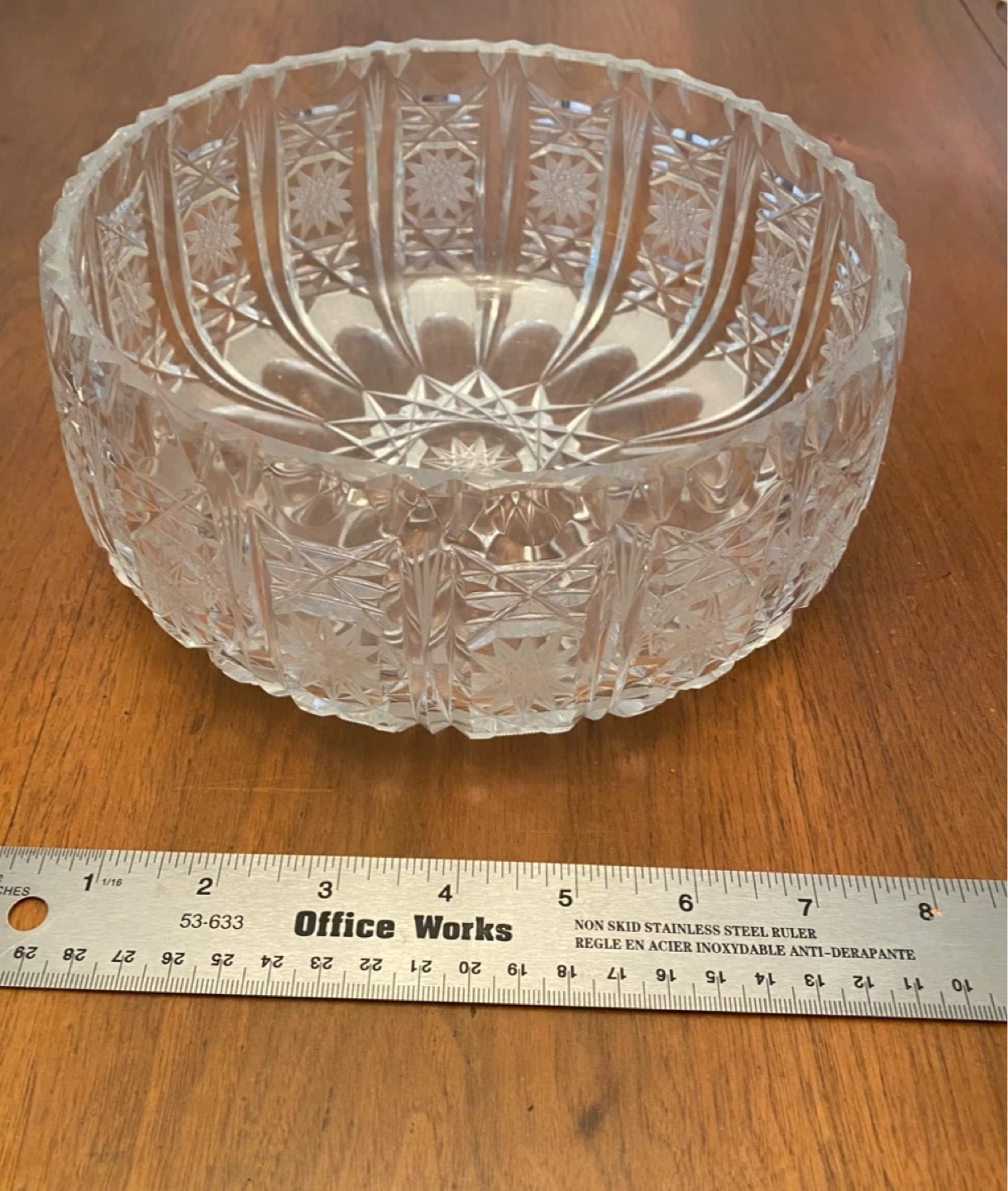 Vintage Bohemian Crystal Star Pattern Bowl - photo 4