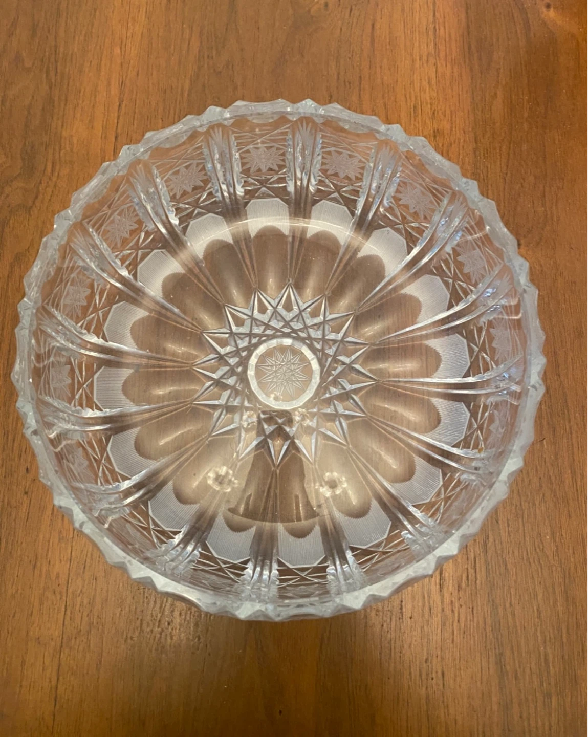 Vintage Bohemian Crystal Star Pattern Bowl - photo 2