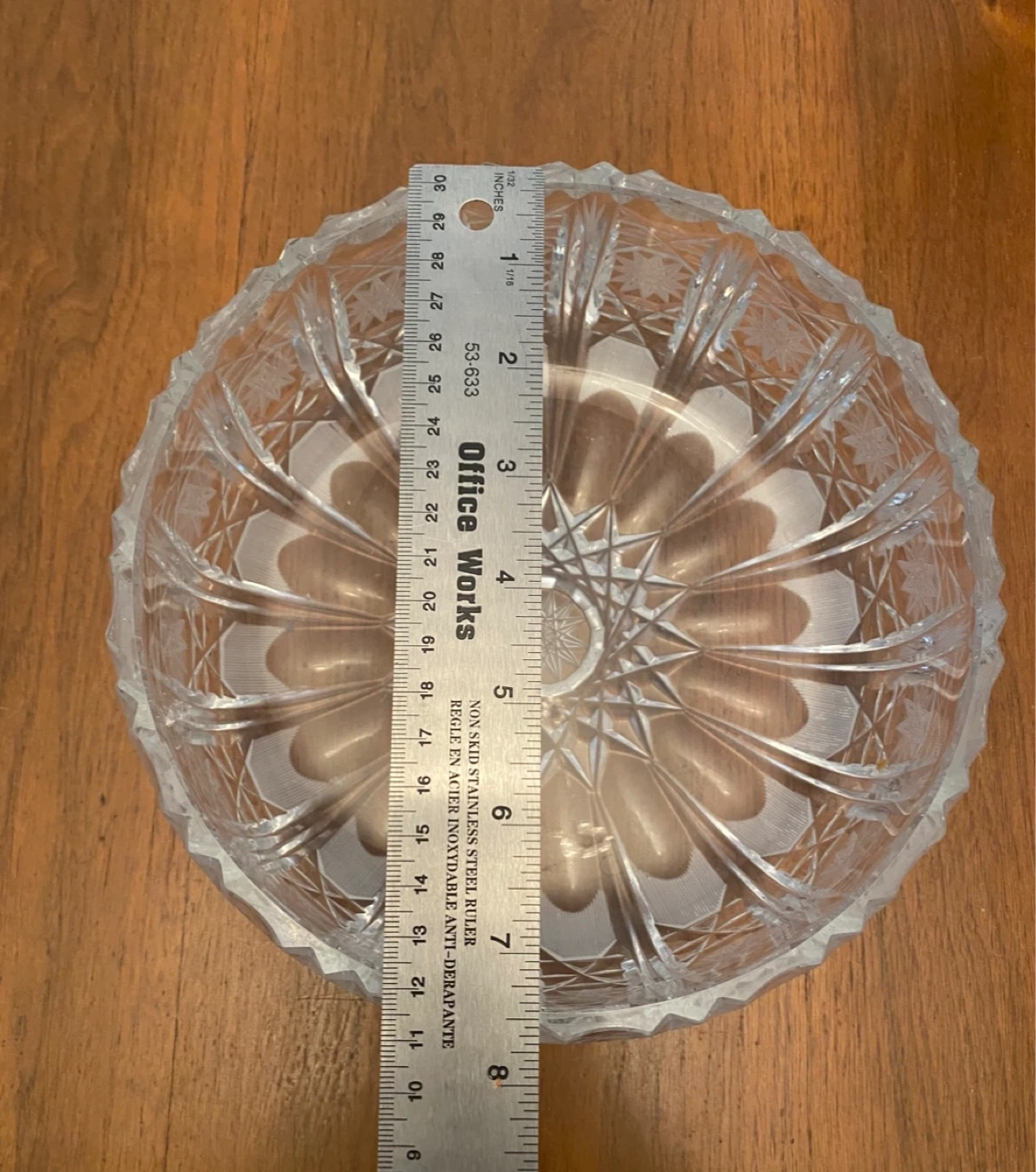 Vintage Bohemian Crystal Star Pattern Bowl - photo 5