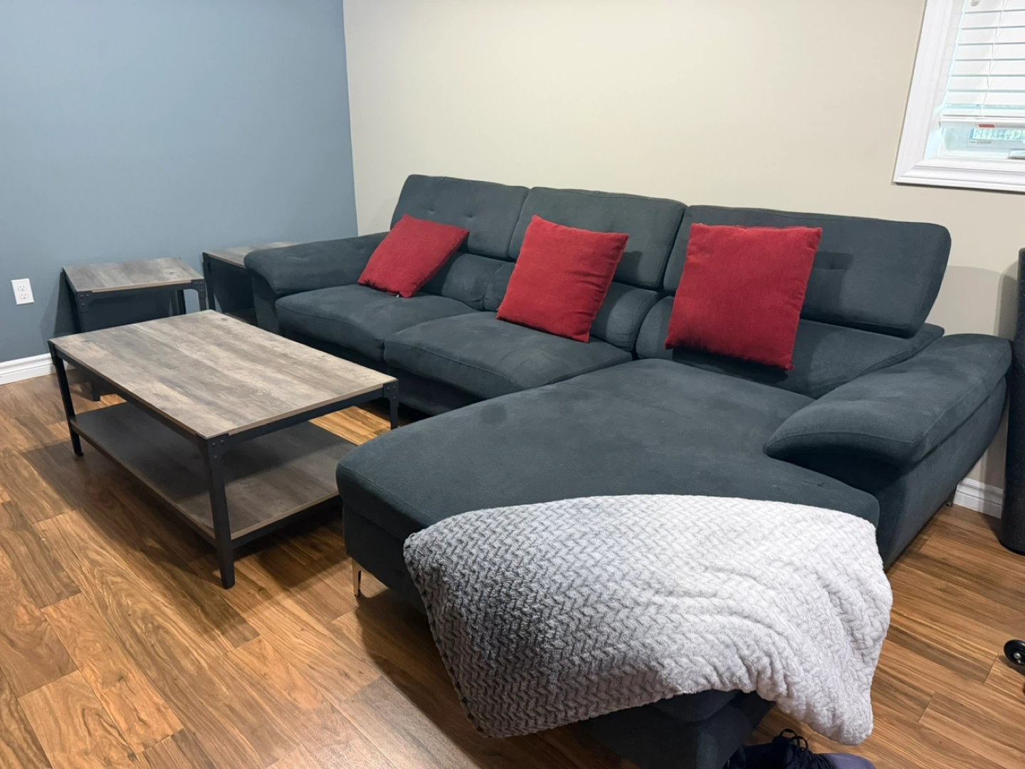 Dark Grey Sectional Sofa - photo 2