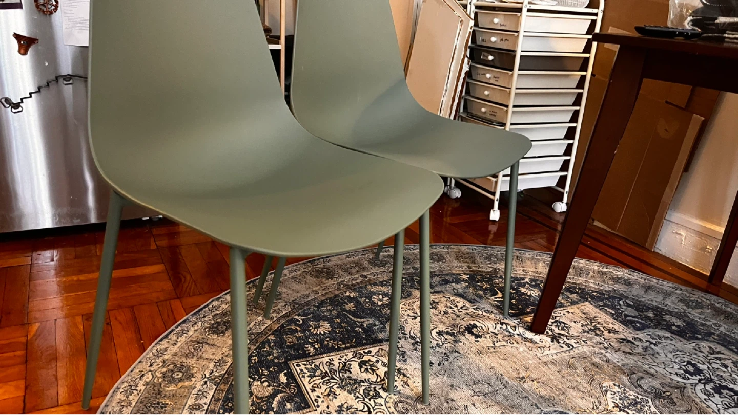 2 Sage Green Modern Dining Chairs (Set of 2) - photo 4