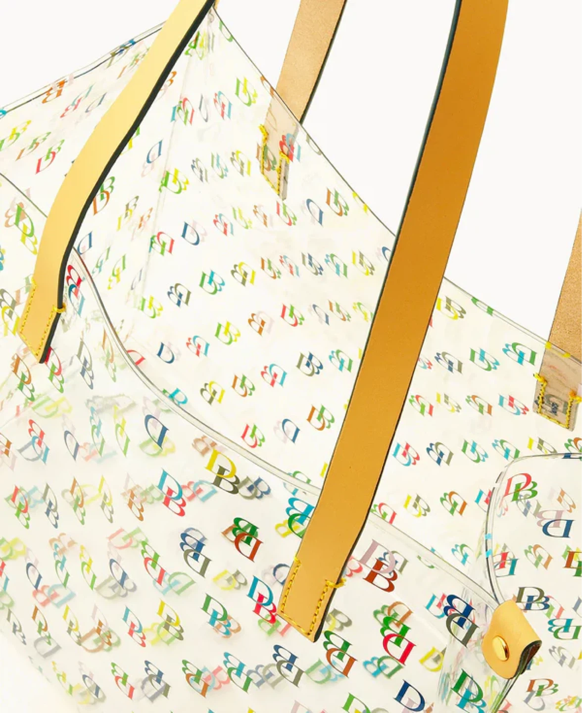 Dooney & Bourke Clear Tote Bag with Rainbow Logo