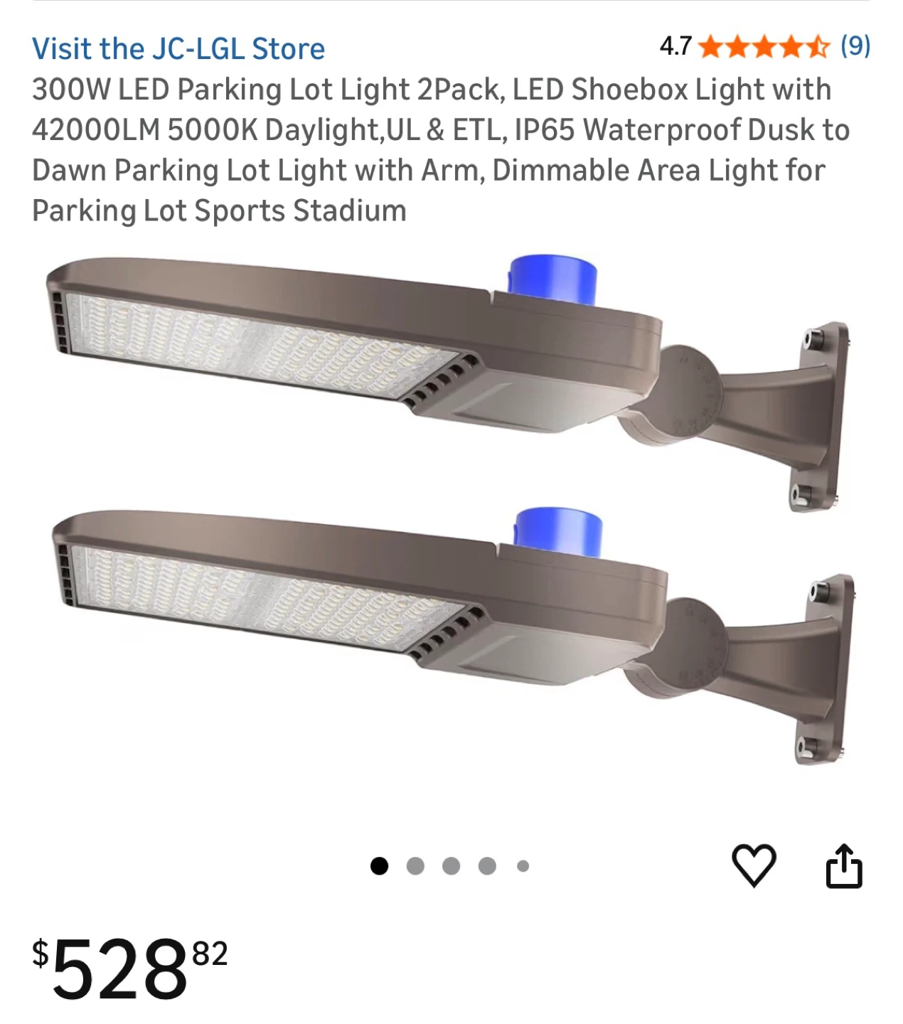 300W LED Parking Lot Light 2Pack - Dusk to Dawn - photo 4