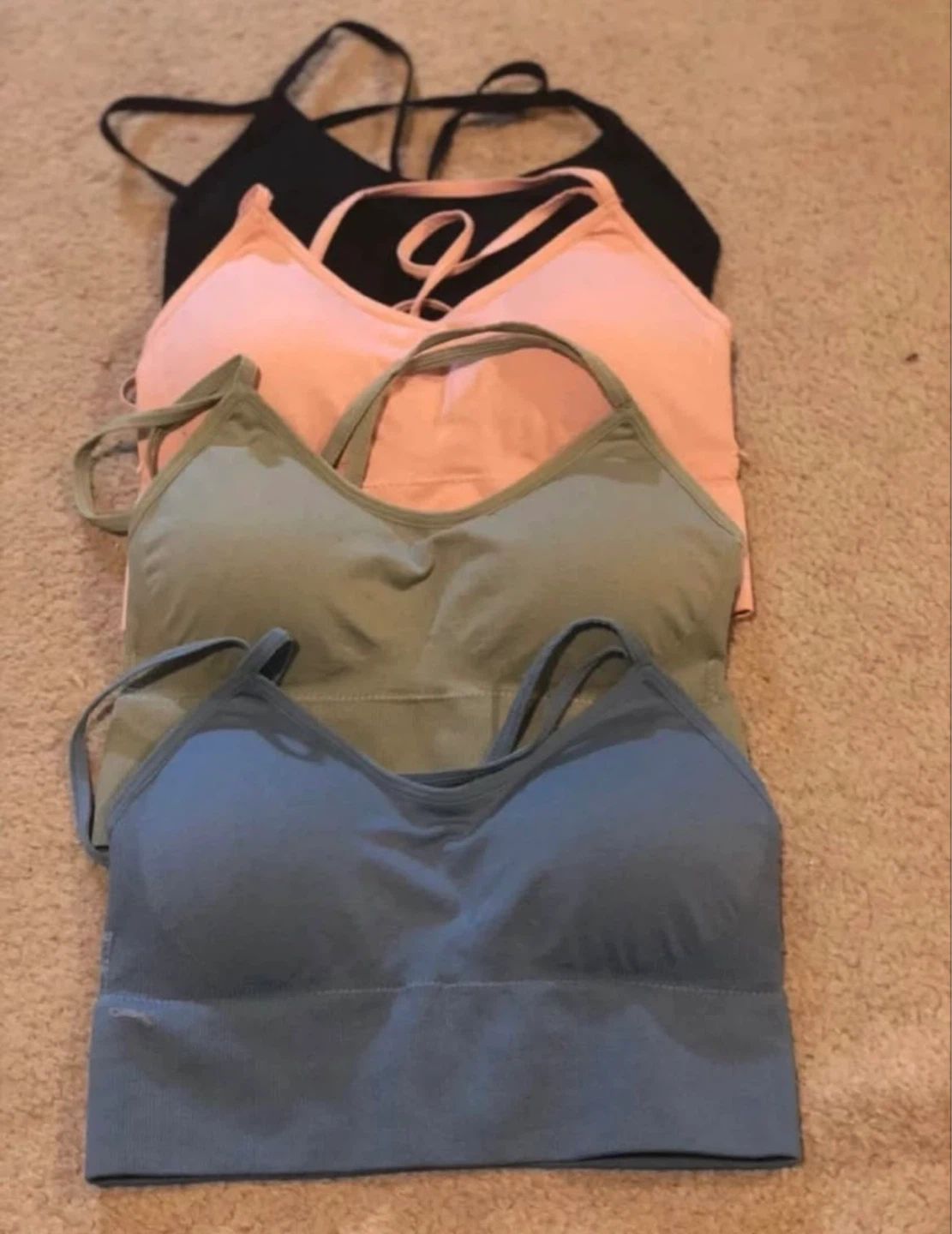 Set of 4 Women's Sports Bras - Size Small